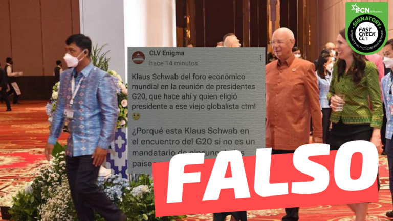 Lee más sobre el artículo (Imagen) “Klaus Schwab del Foro Económico Mundial en la reunión de presidentes G20”: #Falso