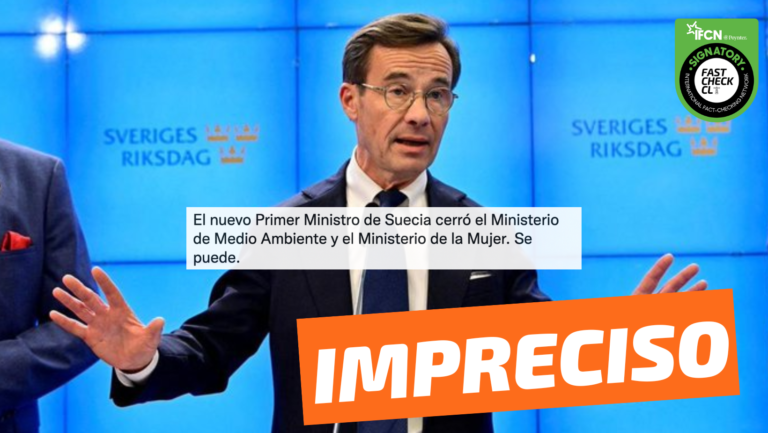 Lee más sobre el artículo “El nuevo Primer Ministro de Suecia cerró el Ministerio de Medio Ambiente y el Ministerio de la Mujer”: #Impreciso