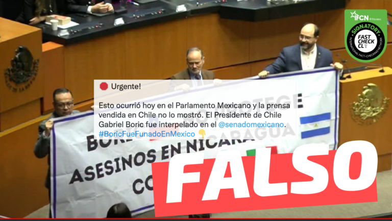 Lee más sobre el artículo “El Presidente de Chile Gabriel Boric fue interpelado en el Senado mexicano”: #Falso