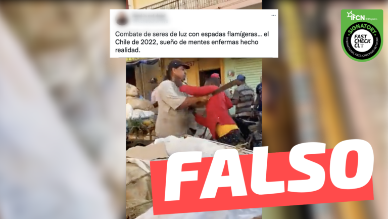 Lee más sobre el artículo (Video) “Combate de seres de luz con espadas flamígeras… el Chile de 2022”: #Falso