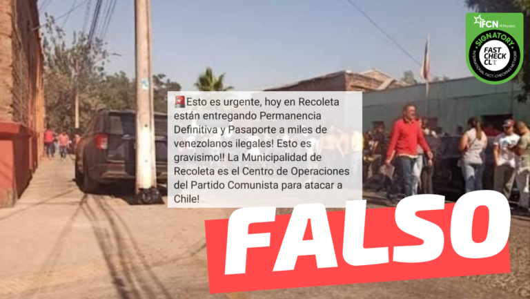 Lee más sobre el artículo “Urgente: en el estadio de Recoleta están entregando pasaportes con residencia definitiva a los venezolanos ilegales”: #Falso