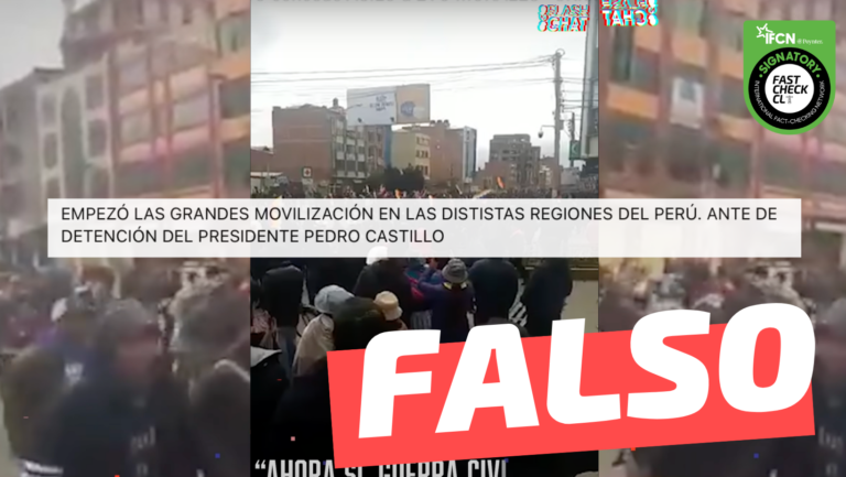 Lee más sobre el artículo (Video) “Empezó la movilización en las distintas regiones del Perú”: #Falso