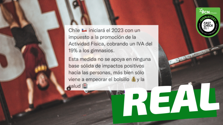 Lee más sobre el artículo “Chile iniciará el 2023 con un impuesto a la promoción de la actividad física, cobrando un IVA del 19% a los gimnasios”: #Real