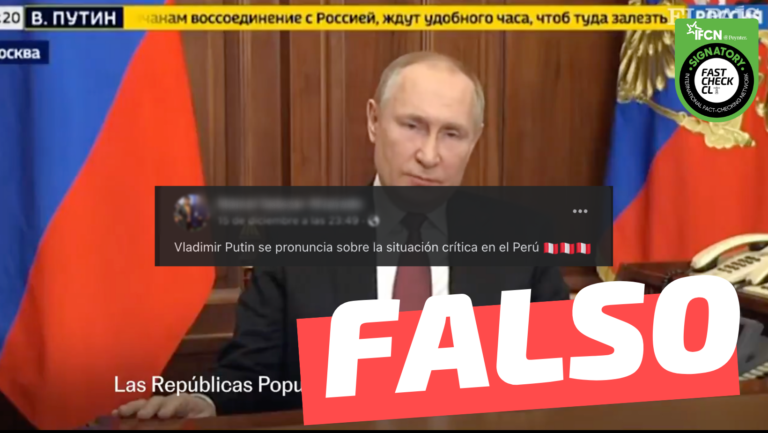 Lee más sobre el artículo (Video) “Vladimir Putin se pronuncia sobre la situación crítica en el Perú”: #Falso