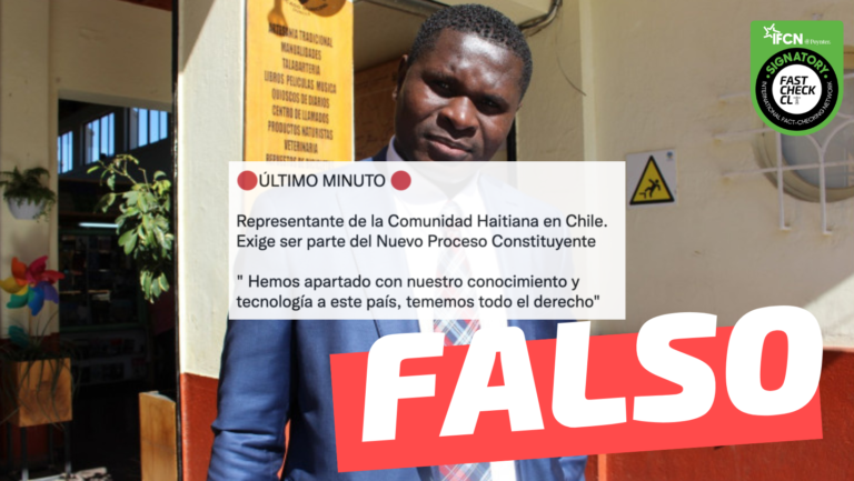 Lee más sobre el artículo “Comunidad haitiana en Chile exige ser parte del proceso constituyente: ‘Hemos aportado con nuestro conocimiento y tecnología a este país'”: #Falso