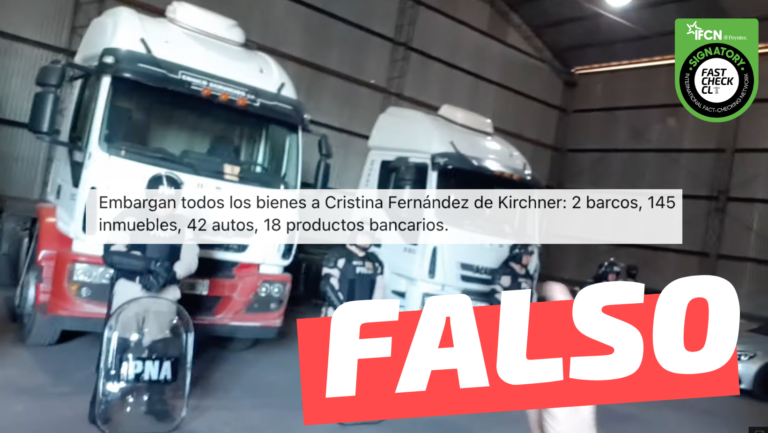 Lee más sobre el artículo (Video) “Embargan todos los bienes a Cristina Fernández de Kirchner: 2 barcos, 145 inmuebles, 42 autos, 18 productos bancarios”: #Falso