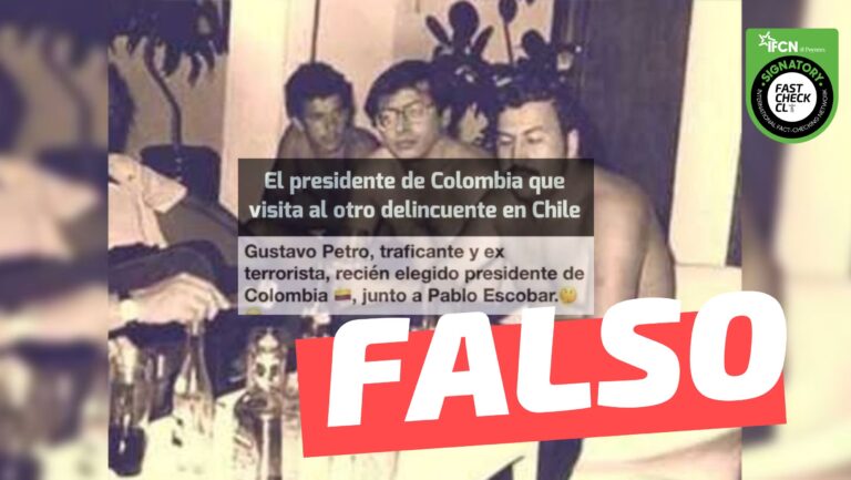 Lee más sobre el artículo (Imagen) Presidente de Colombia “Gustavo Petro (…) junto a Pablo Escobar”: #Falso