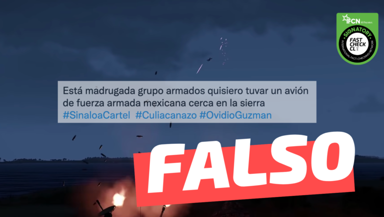 Lee más sobre el artículo (Video) “Esta madrugada grupos armados quisieron tumbar un avión de la fuerza aérea mexicana”: #Falso