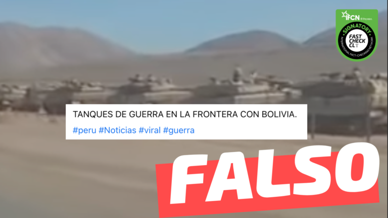 Lee más sobre el artículo (Viral en Perú) “Tanques de guerra en la frontera con Bolivia”: #Falso