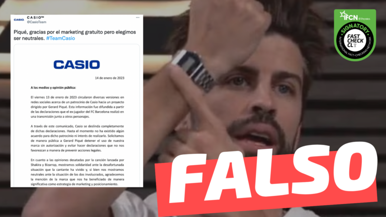Lee más sobre el artículo Casio: “Piqué, gracias por el marketing gratuito, pero elegimos ser neutrales”: #Falso