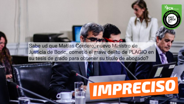 Lee más sobre el artículo “¿Sabía usted que el nuevo ministro de Justicia de Boric cometió el grave delito de plagio en su tesis de grado para obtener su título de abogado?”: #Impreciso