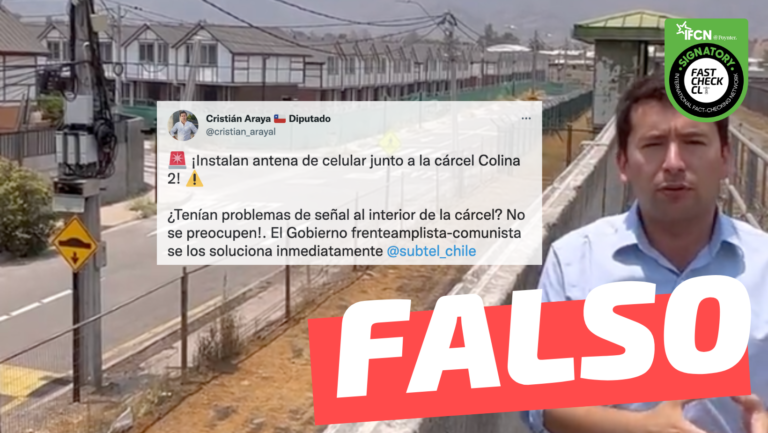 Lee más sobre el artículo “Gobierno frenteamplista-comunista” instala antena al lado de la cárcel Colina 2: #Falso