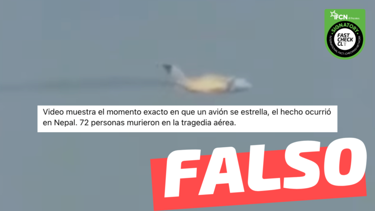 Lee más sobre el artículo “Video muestra el momento exacto en que un avión se estrella, el hecho ocurrió en Nepal”: #Falso