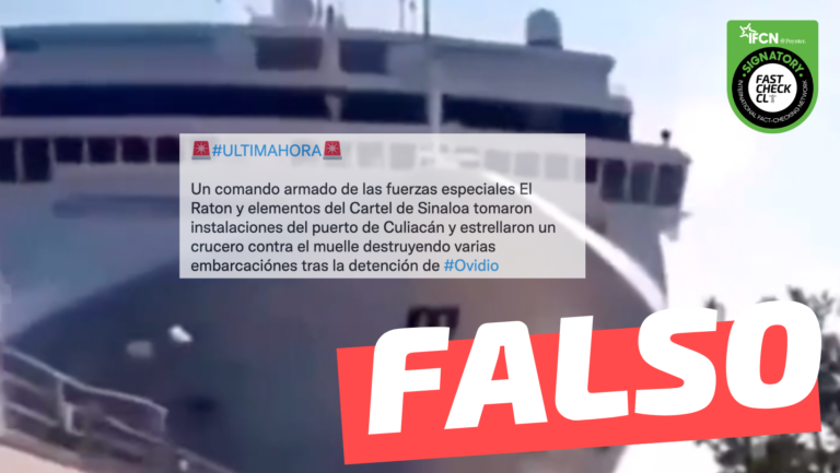 Lee más sobre el artículo (Video) “Cartel de Sinaloa (…) estrelló un crucero contra el muelle destruyendo varias embarcaciones, tras la detención de Ovidio”: #Falso