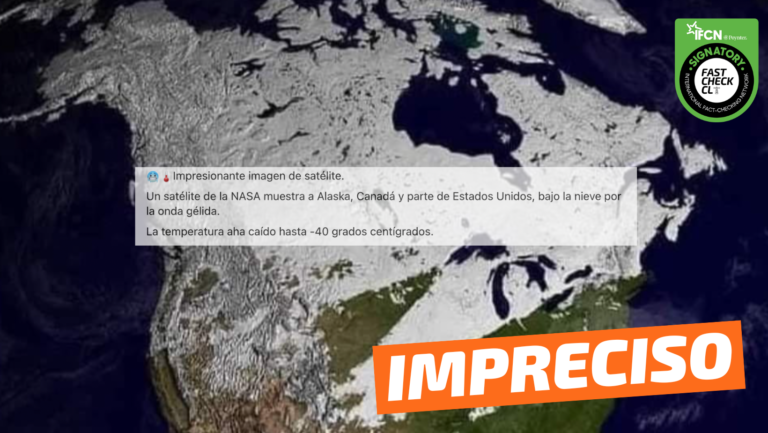 Lee más sobre el artículo (Imagen) “Un satélite de la NASA muestra a Alaska, Canadá y parte de Estados Unidos, bajo la nieve por la onda gélida”: #Impreciso