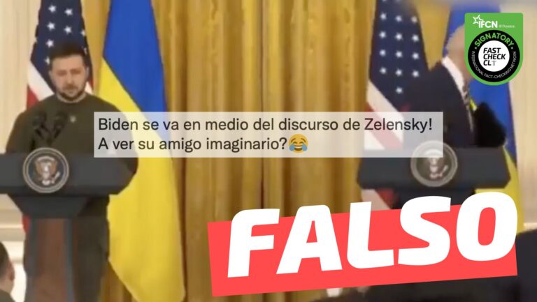 Lee más sobre el artículo (Video) “Biden se va en medio del discurso de Zelensky”: #Falso