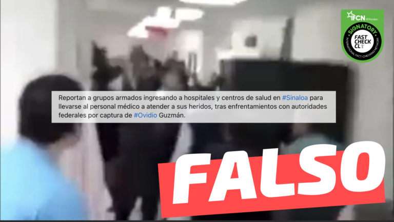 Lee más sobre el artículo (Video) “Reportan a grupos armados ingresando a hospitales y centros de salud en Sinaloa para llevarse al personal médico tras (…) captura de Ovidio Guzmán”: #Falso