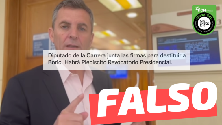 Lee más sobre el artículo (Video) “Diputado de la Carrera junta las firmas para destituir a Boric. Habrá Plebiscito Revocatorio Presidencial”: #Falso