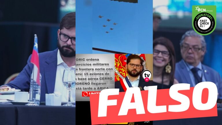 Lee más sobre el artículo (Video) “Boric ordena movimientos de aviones de guerra al norte de Chile en Arica, frontera con Tacna”: #Falso
