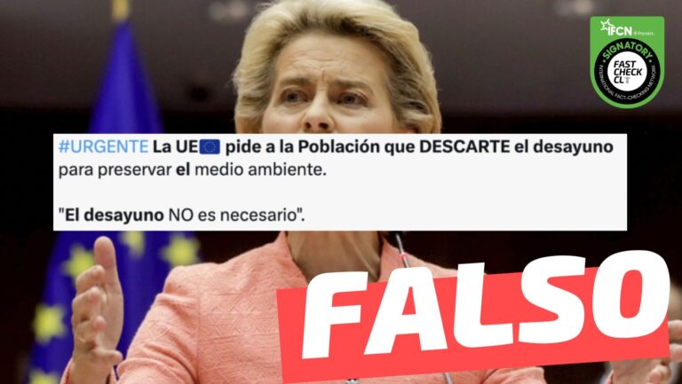 Lee más sobre el artículo “La UE pide a la población que descarte el desayuno para preservar el medio ambiente”: #Falso