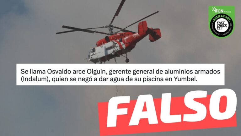 Lee más sobre el artículo “Se llama Osvaldo Arce, gerente general de Aluminios Armados (Indalum), quien se negó a dar agua de su piscina en Yumbel”: #Falso