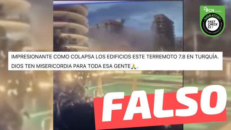 Lee más sobre el artículo (Video)“Impresionante como colapsan los edificios este terremoto 7.8 en Turquía”: #Falso