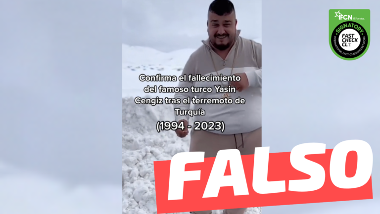 Lee más sobre el artículo “Confirman el fallecimiento del famoso turco Yasin Cengiz tras el terremoto de Turquía”: #Falso