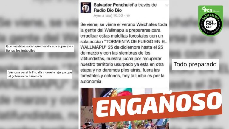 Lee más sobre el artículo (Imagen) “Toda la gente del Wallmapu a prepararse para erradicar estas malditas forestales con un sola acción ‘tormenta de fuego en el Wallmapu'”: #Engañoso