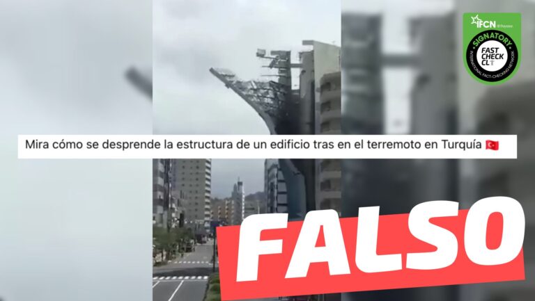 Lee más sobre el artículo (Video) “Mira cómo se desprende la estructura de un edificio tras el terremoto en Turquía”: #Falso