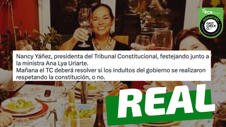 Lee más sobre el artículo (Imagen) “Nancy Yáñez, presidenta del Tribunal Constitucional, festejando junto a la ministra Ana Lya Uriarte”: #Real