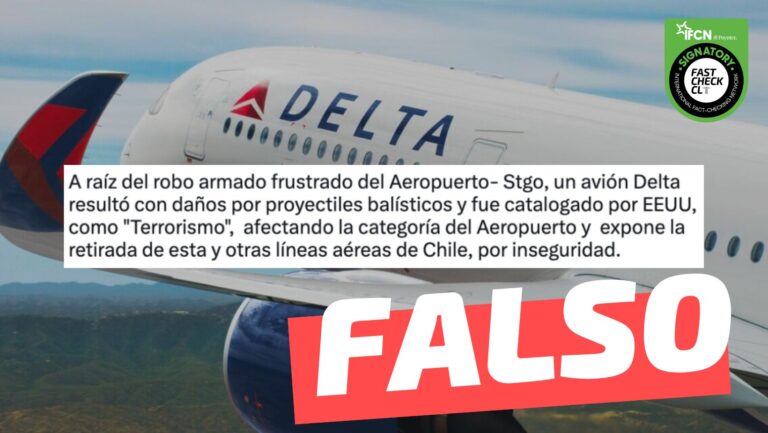 Lee más sobre el artículo “A raíz del robo armado frustrado del Aeropuerto- Santiago, un avión Delta resultó con daños por proyectiles balísticos”: #Falso