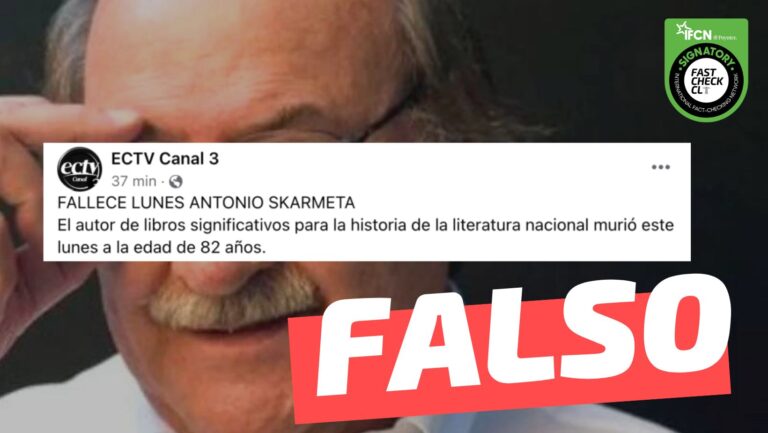 Lee más sobre el artículo A los 82 años falleció Antonio Skármeta, Premio Nacional de Literatura : #Falso
