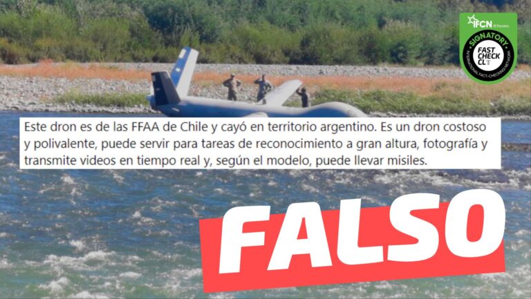 Lee más sobre el artículo (Imagen) “Este dron es de las FF.AA. de Chile y cayó en territorio argentino”: #Falso