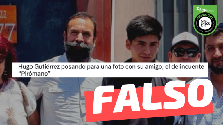 Lee más sobre el artículo (Imagen) “Hugo Gutiérrez posando para una foto con su amigo, el delincuente ‘Pirómano’ (Brandon Rojas)”: #Falso