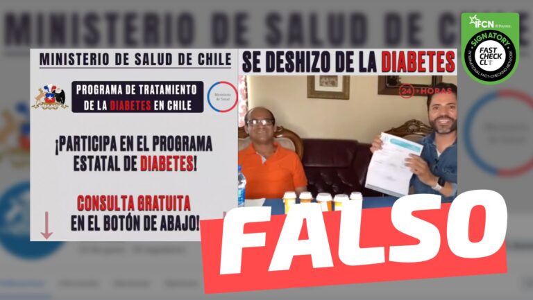 Lee más sobre el artículo (Video) Ministerio de Salud promociona “Programa de tratamiento de la diabetes en Chile”: #Falso