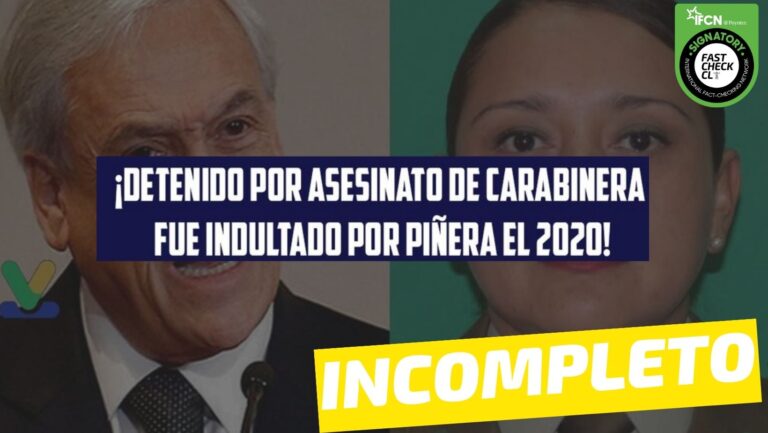 Lee más sobre el artículo “Tercer detenido por asesinato de Carabinera fue indultado por Piñera en 2020”: #Incompleto