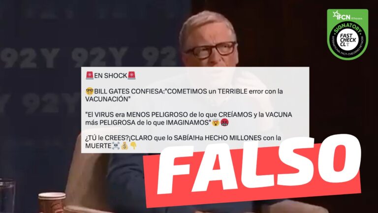 Lee más sobre el artículo (Video) Bill Gates confiesa: “Cometimos un terrible error con la vacunación (…)”: #Falso