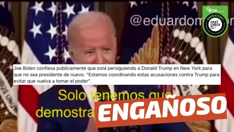 Lee más sobre el artículo (Video) “Joe Biden confiesa públicamente que está persiguiendo a Donald Trump en New York para que no sea presidente de nuevo”: #Engañoso