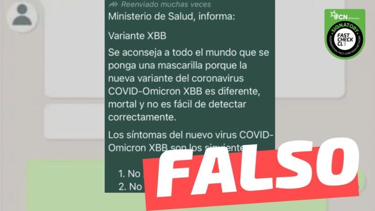 Lee más sobre el artículo “Ministerio de Salud informa: Se aconseja a todo el mundo que se ponga una mascarilla porque la nueva variante COVID-Omicron XBB es diferente, mortal”: #Falso