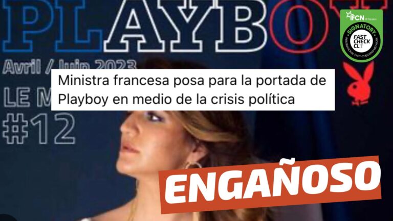 Lee más sobre el artículo (Imagen) “Ministra francesa posa para la portada de Playboy en medio de crisis política”: #Engañoso