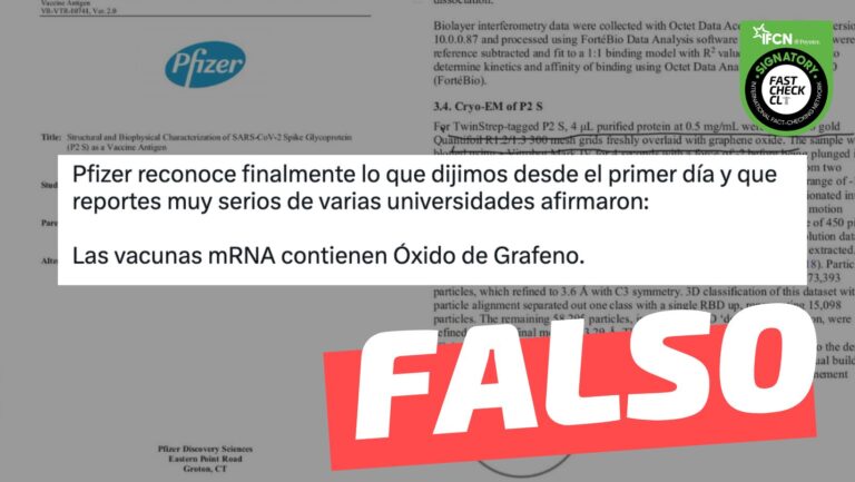 Lee más sobre el artículo (Imagen) “Pfizer reconoce finalmente lo que dijimos (…). Las vacunas mRNA contienen óxido de grafeno”: #Falso