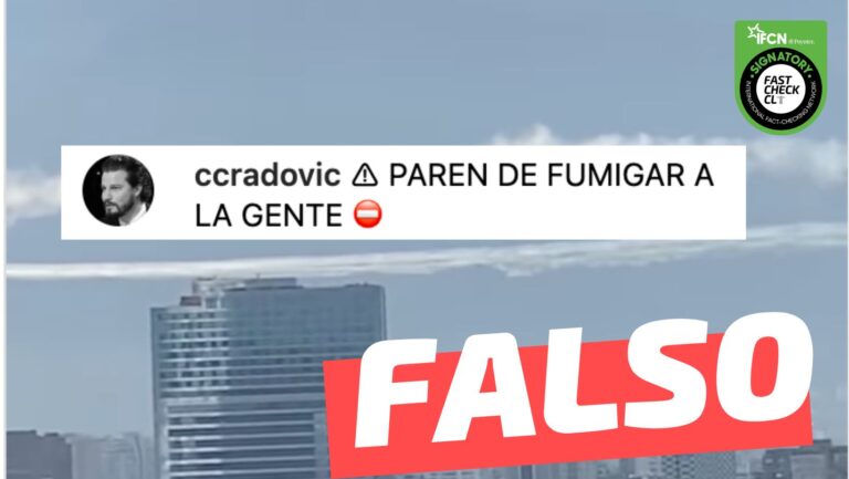 Lee más sobre el artículo (Video) Aviones están fumigando a la gente: #Falso