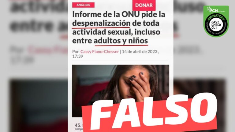 Lee más sobre el artículo “Informe de la ONU pide despenalización de la pedofilia y el lobby LGBTIQ+ en toda actividad sexual”: #Falso