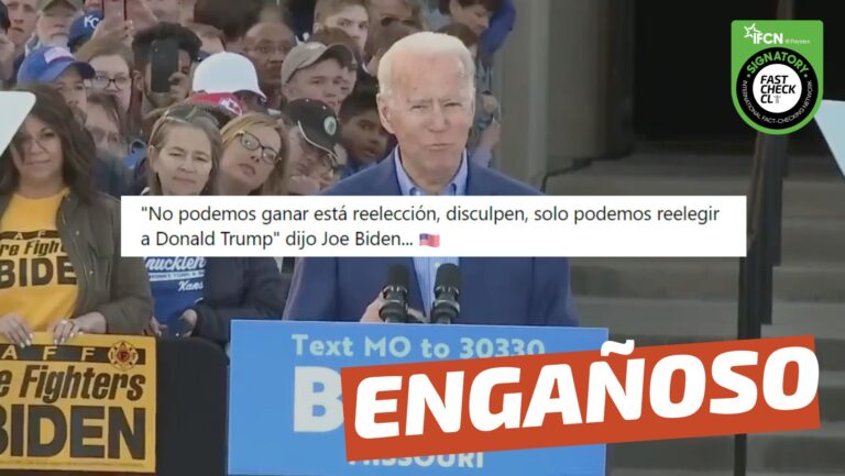 Lee más sobre el artículo (Video) Joe Biden: “No podemos ganar esta reelección, disculpen, solo podemos reelegir a Donald Trump”: #Engañoso