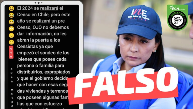 Lee más sobre el artículo El Censo es un “sondeo de los bienes que posee cada persona o familia para distribuirlos y expropiarlos”: #Falso