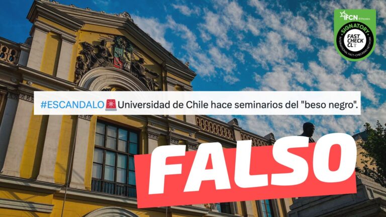 Lee más sobre el artículo “Universidad de Chile hace seminarios del ‘beso negro'”: #Falso