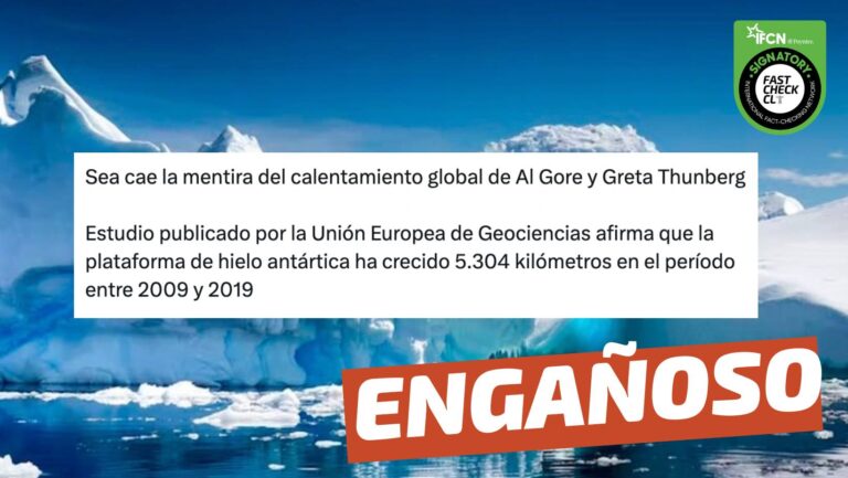 Lee más sobre el artículo “Se cae la mentira del calentamiento global. Estudio publicado por la Unión Europea de Geociencias afirma que la plataforma de hielo antártica ha crecido”: #Engañoso