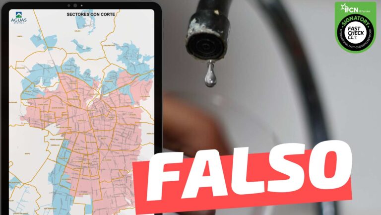 Lee más sobre el artículo Mapa de Aguas Andinas que muestra los sectores que tendrán cortes de agua: #Falso