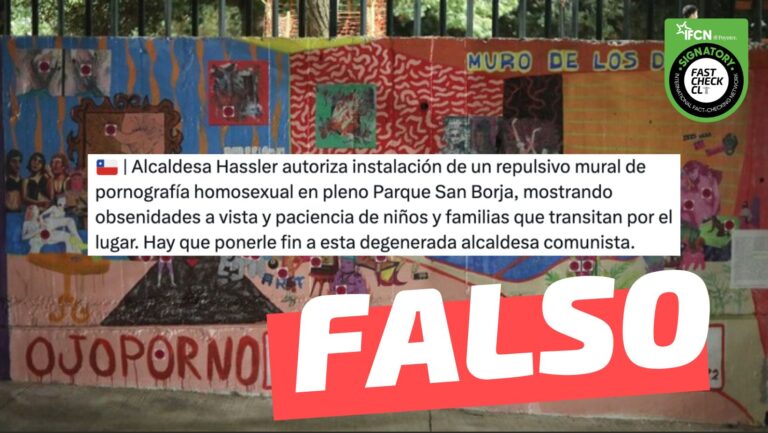 Lee más sobre el artículo “Alcaldesa Hassler autoriza instalación de un repulsivo mural de pornografía homosexual en pleno San Borja (…)”: #Falso