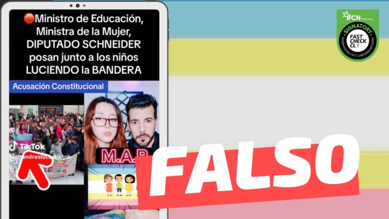 Lee más sobre el artículo “Dos ministros de Estado: Antonia Orellana y Marco Antonio Ávila y la diputada Emilia Schneider (…) muestran con orgullo la bandera estándar de la pedofilia (MAP)”: #Falso
